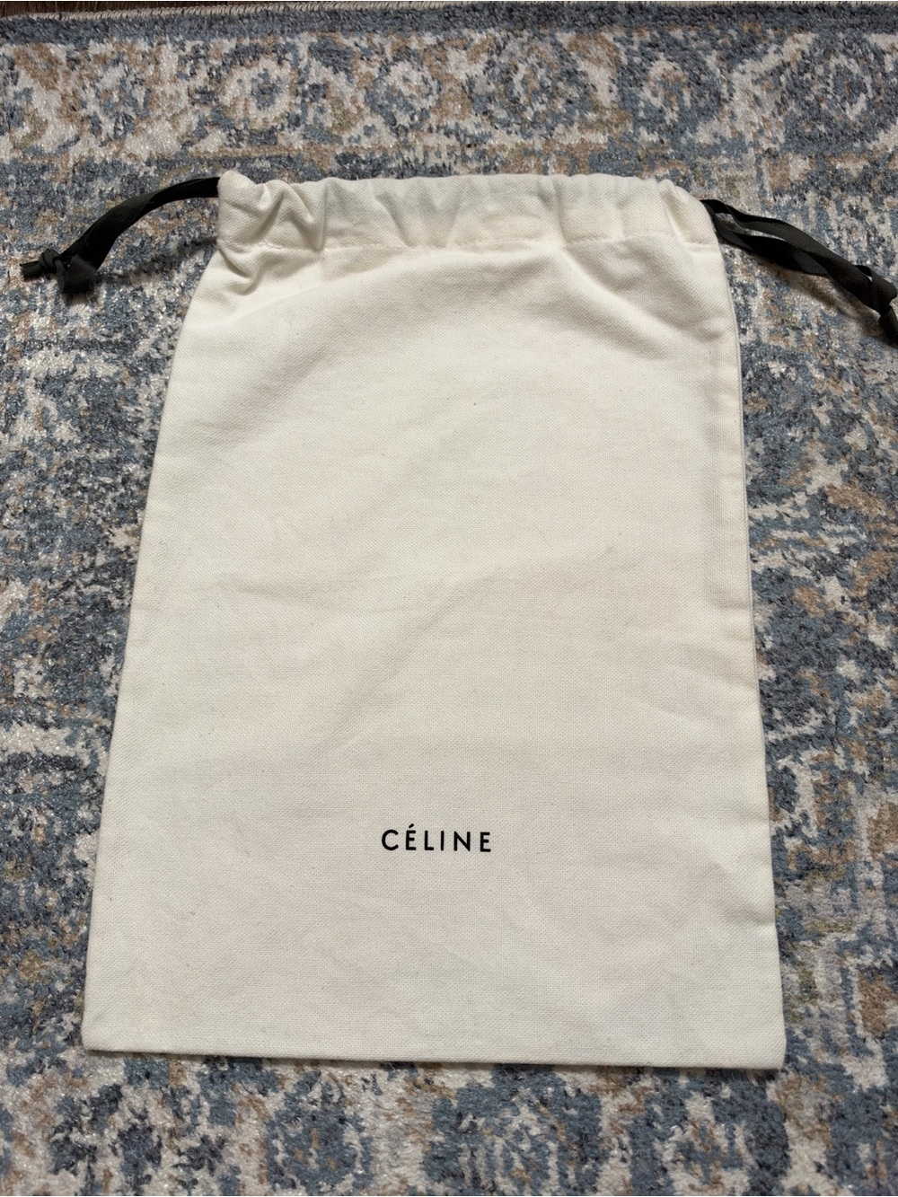 Authentic Celine White Drawstring Dust Bag 14.5x10 Pre-Owned
